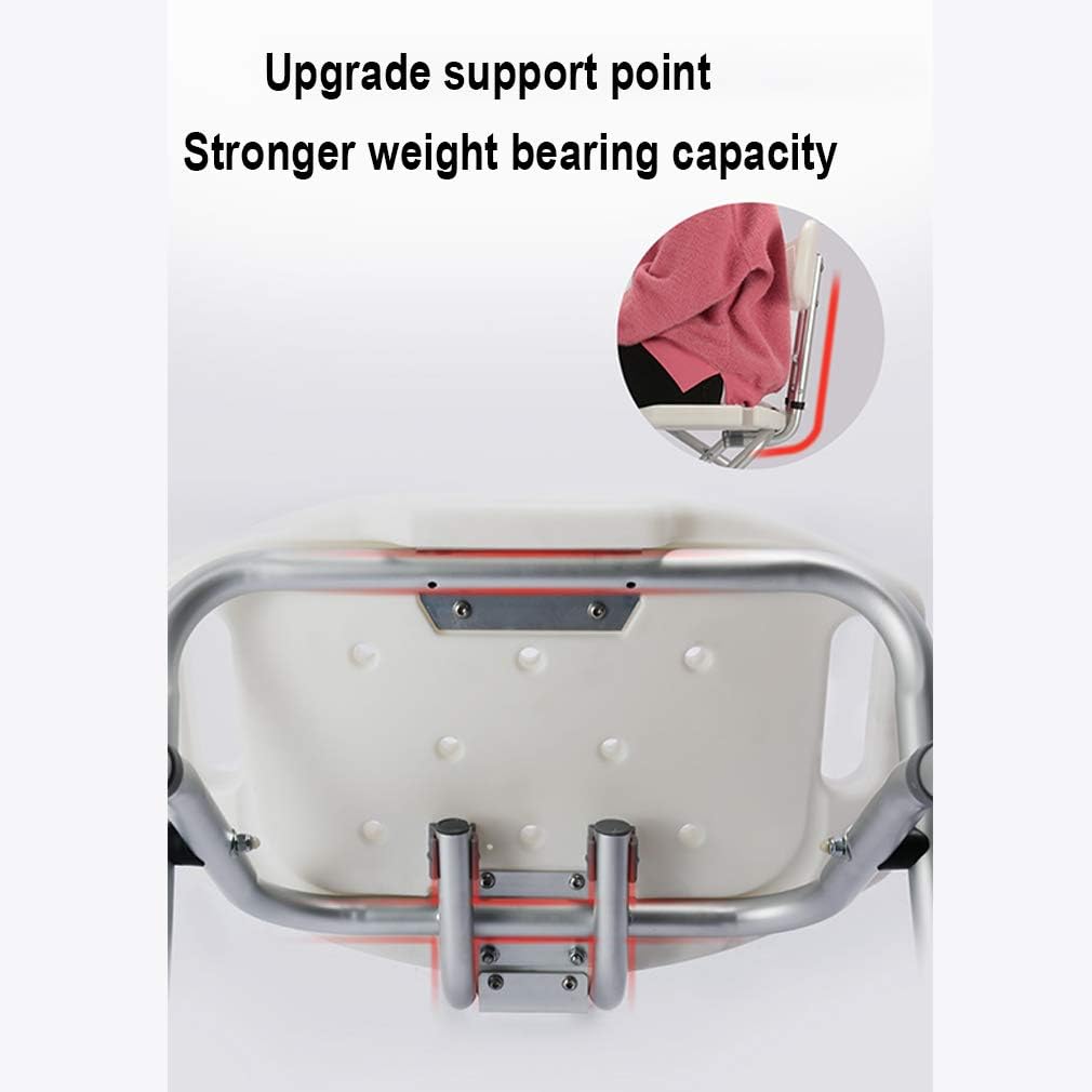 Folding Bath Stool with Back Anti-Slip Rubber Feet Y2742