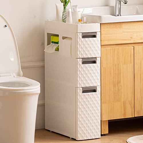 Slim Storage Tower with Wheels Drawer Cart V330
