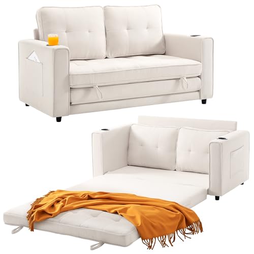 Dark Blue Convertible Sleeper Sofa O795