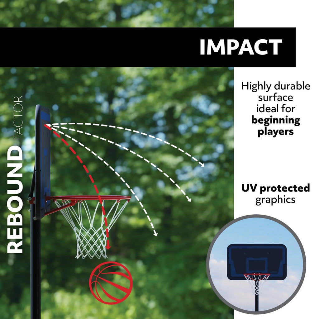 44 inch Adjustable Portable Basketball Hoop J315037