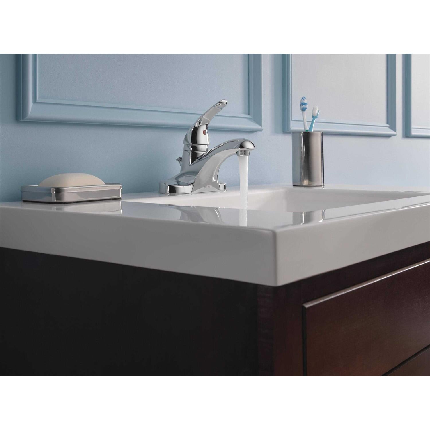 Chrome Single Handle Lavatory Pop-Up Faucet W976025