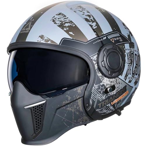 Full Face Motorcycle Helmet, Dual Visor with Internal Tinted Sunshield, Black, L J476162