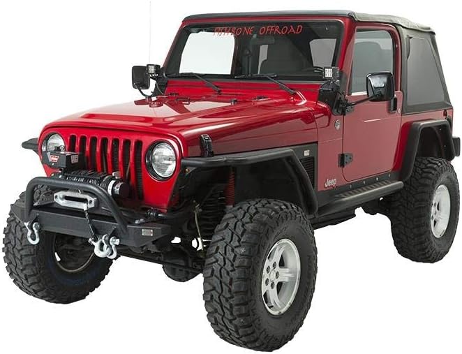Steel Black Textured Front Bumper with Winch Guard for Wrangler TJ U462
