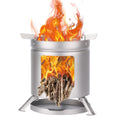Titanium Camping Stove Ultralight Folding Wood Burning Stove G342978
