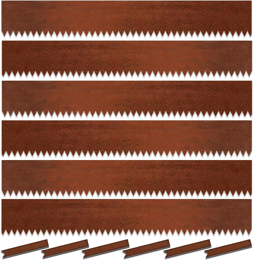 6 Pack Pre-Rusted Steel Lawn Edging, 40 inch Strips, 6 inch Depth X9826