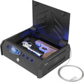 All Metal Quick-Access Pistol Safe with Fingerprint Lock and Key Pad Y4944