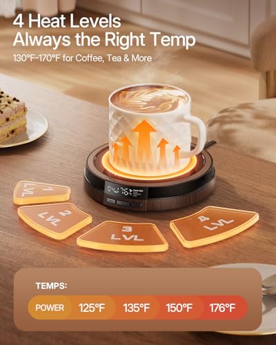 50W Fast Heating Cup Warmer with Smart Display U959028