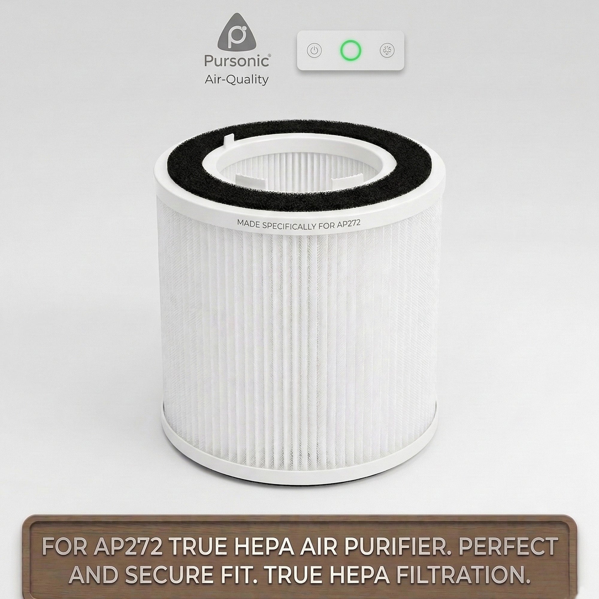 Pursonic AP272 True HEPA Replacement Filter – Large-Room Filtration Power for Cleaner, Healthier Air