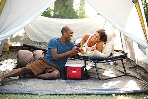Folding Steel Camping Cot with Thick Mattress Pad O872