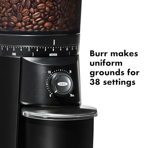 Matte Black Conical Burr Coffee Grinder J729790