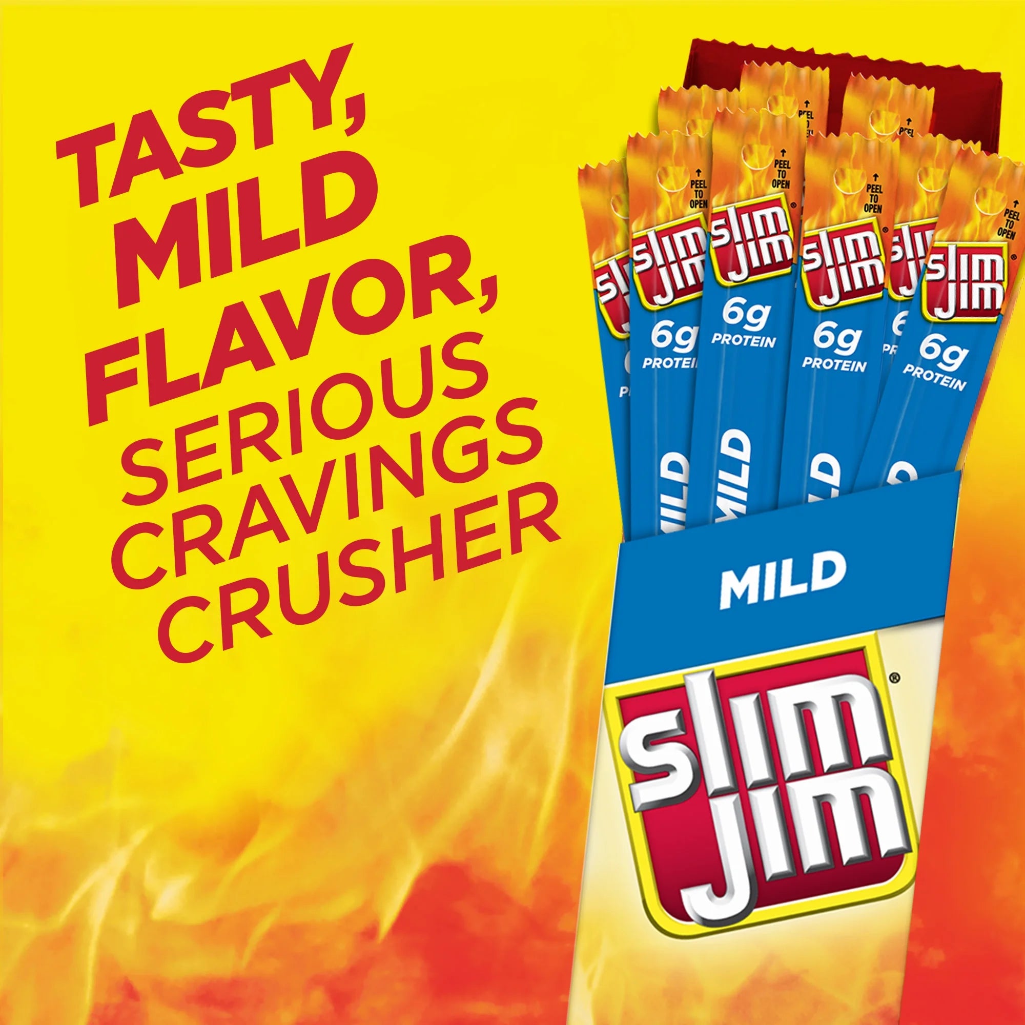 Slim Jim Mild Giant Smoked Snack Sticks, 0.97 Oz, 24 Ct C204