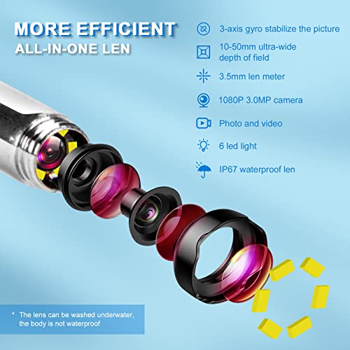 Black Wireless Otoscope with 1080P HD Camera F4614