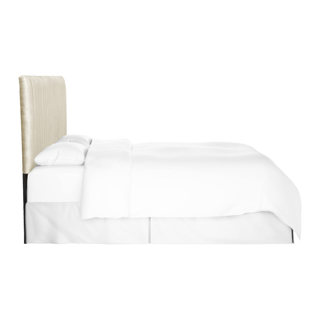 Cream Velvet Queen Headboard A46157