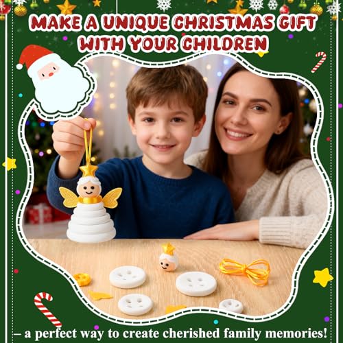 DIY Christmas Button Ornament Making Set, 4PCS L356600