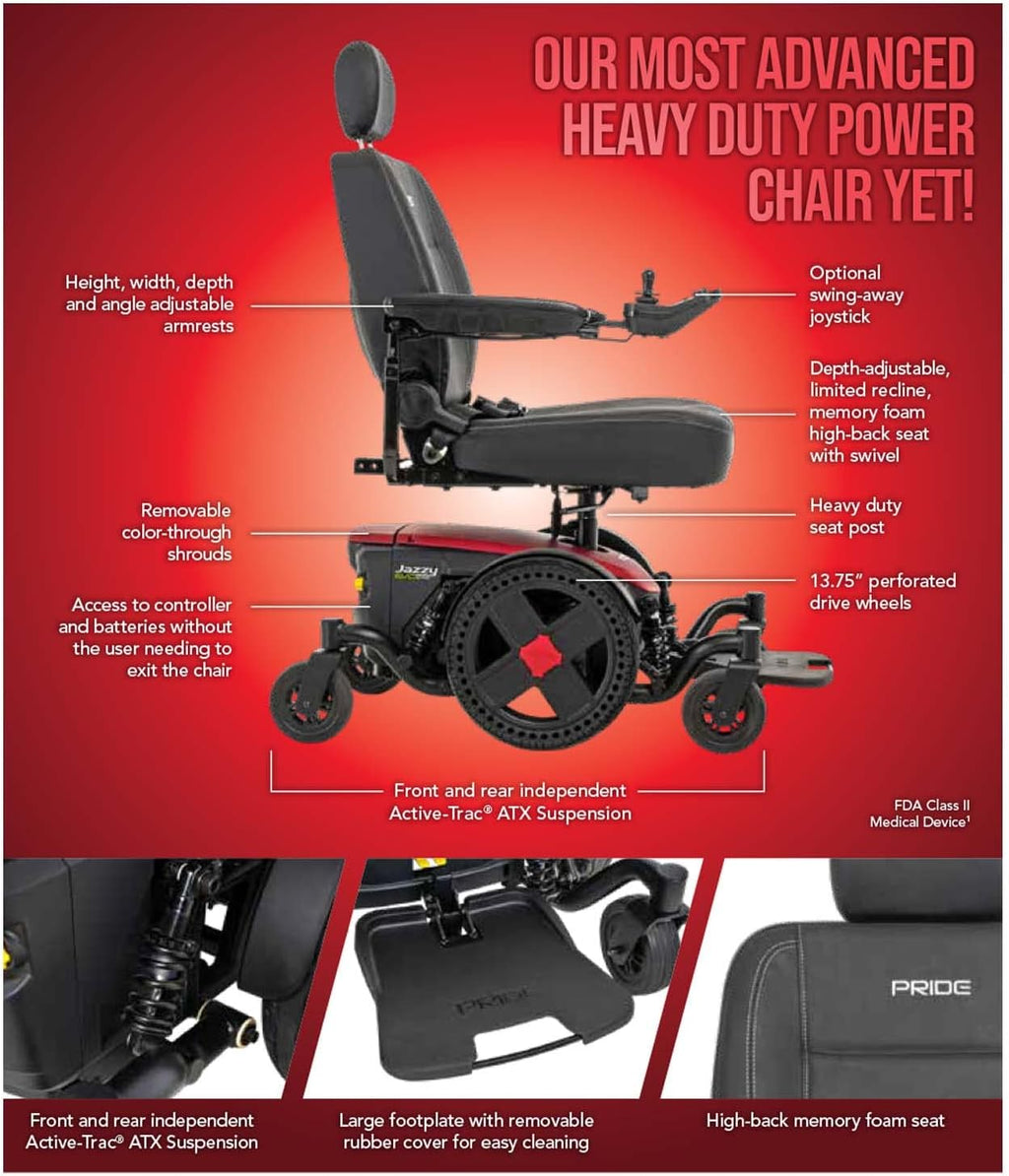 Heavy-Duty Mid Wheel Drive Power Wheelchair F316