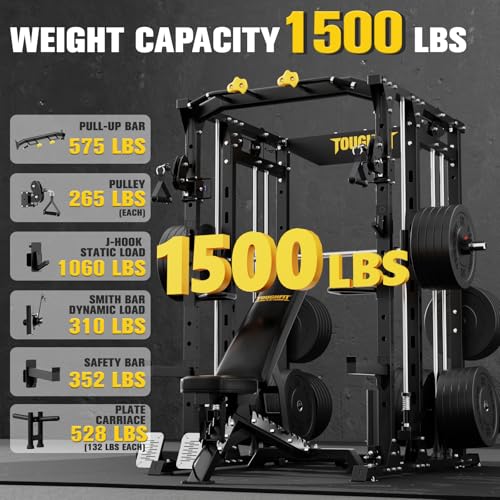 All-in-One Smith Machine with Adjustable Cable Crossover System H657