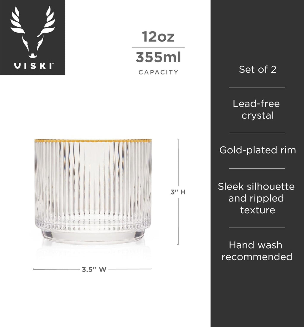 Crystal Lowball Tumblers 12oz Set of 2 Z299