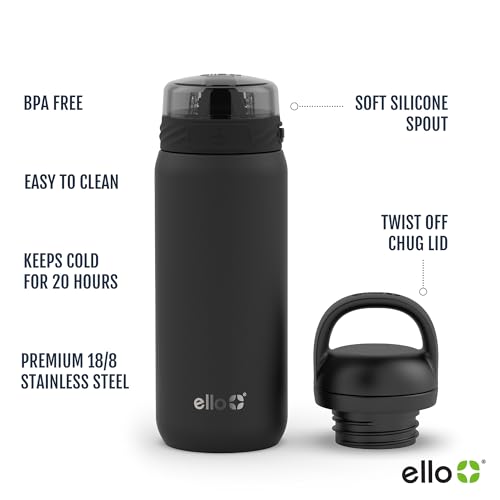 18oz Kids Stainless Steel Water Bottle with 2 Lids G40460