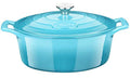 Enameled Cast Iron Covered Oval Dutch Oven Casserole Pot, 6.75 QT J729681