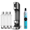 Stainless Steel Sparkling Water Machine with 1 CO2 Cylinder and 3 Bottles C552251