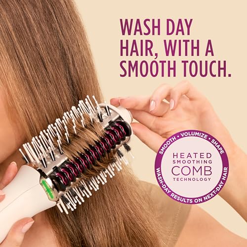 SmoothStyle Heated Comb + Blow Dryer Brush with Heat Resistant Storage Bag J3828