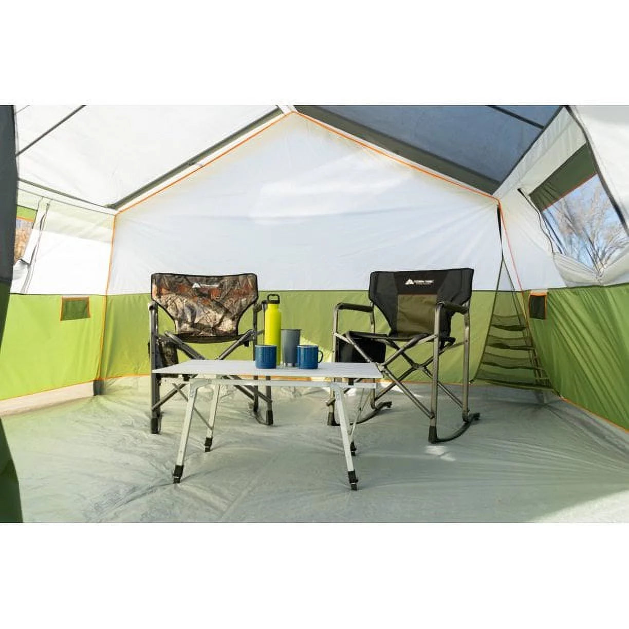 8-Person Family Cabin Tent with Screen Porch, Green X893395