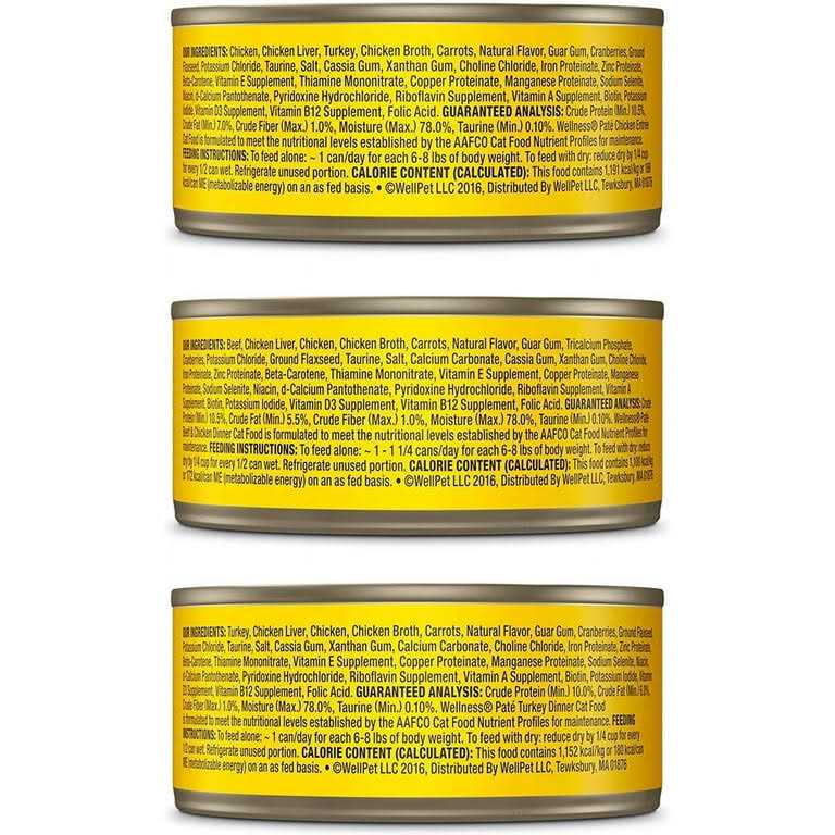 12 Pack Canned Cat Wet Food Pate Variety Pack T423