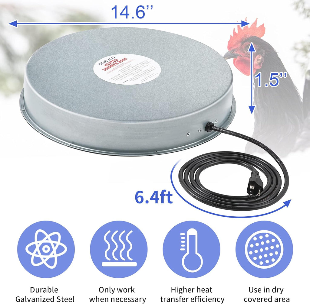 Heated Base Chicken Water Heater 125 Watts K364919