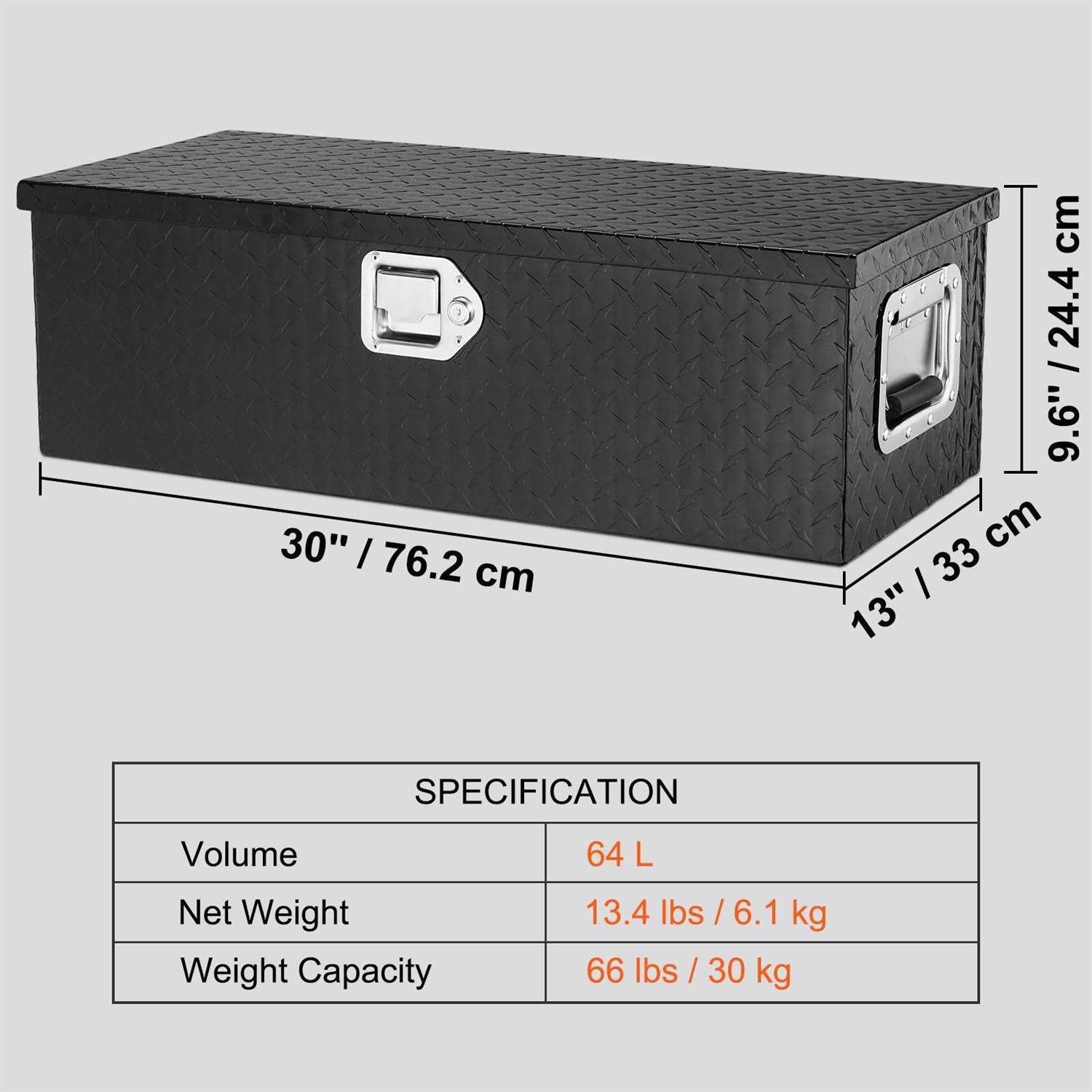 Heavy Duty Aluminum Truck Bed Tool Box with Lock Keys S8327