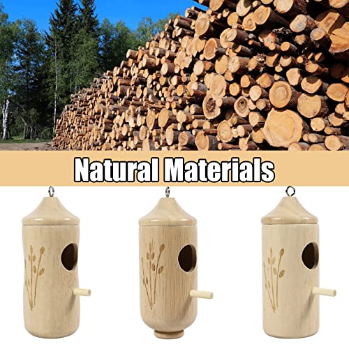 Wooden Hummingbird House for Outside Hanging 4.7 Inch I22256