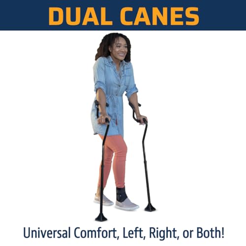Self Standing Lightweight Adjustable Walking Cane with Ergonomic Forearm Grip T5944