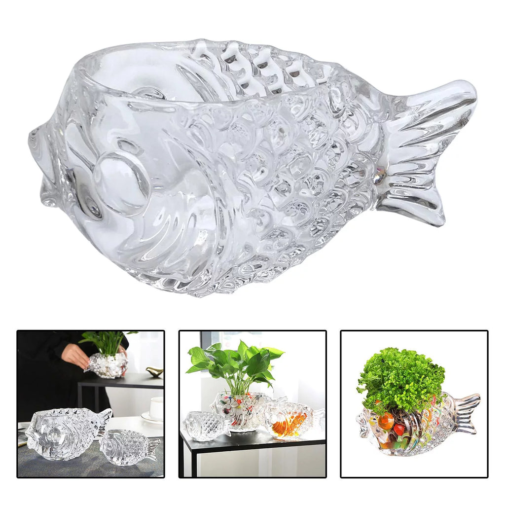 Clear Fish Shaped Cocktail Glassware D939