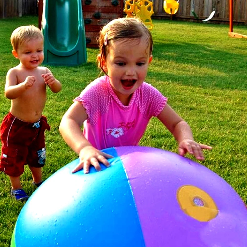 30" Inflatable Beach Sprinkler Water Spray Ball Toy H328868