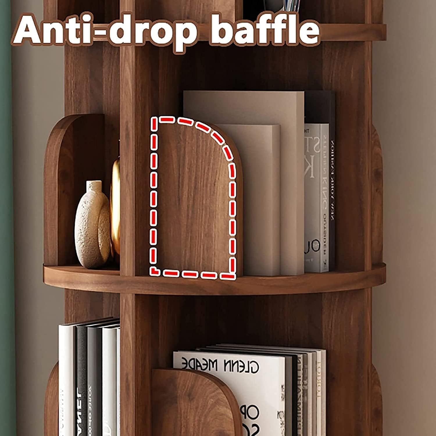 5 Tier Solid Wood Standing Bookcase H63303