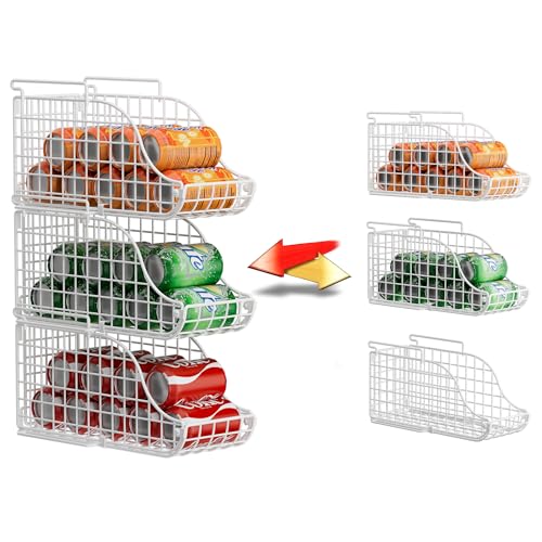 3-Pack Stackable Can Dispenser Bin with Handles V13592