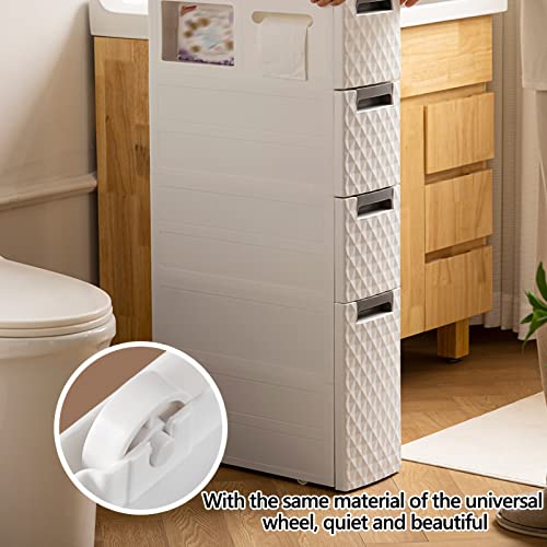 Slim Storage Tower with Wheels Drawer Cart V330