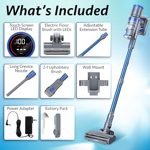 Cordless Stick Vacuum Cleaner with LED Display Screen V87050