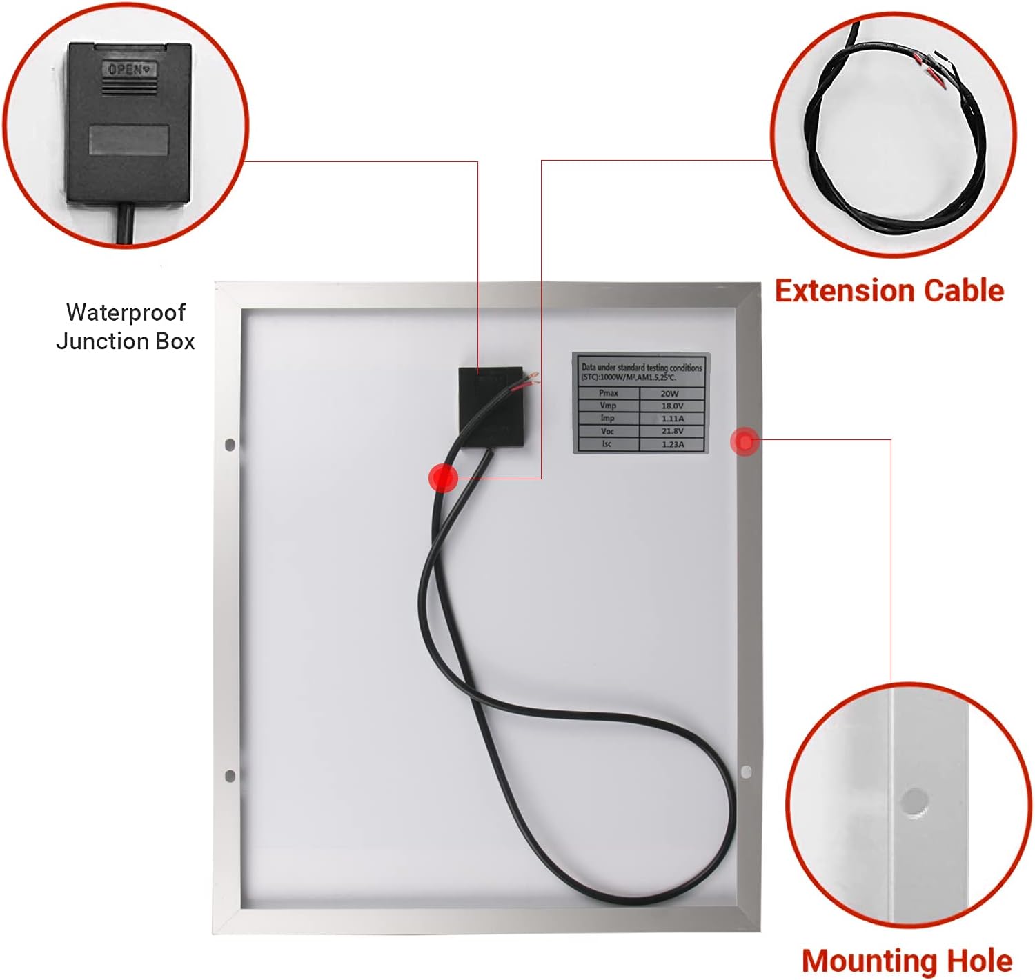 30 Watt 12 Volt Monocrystalline Solar Panel with 10A Charge Controller A237969