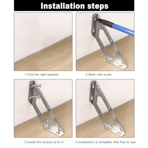 12PCS Stainless Steel Furniture Corner Connector with 72 Screws M878