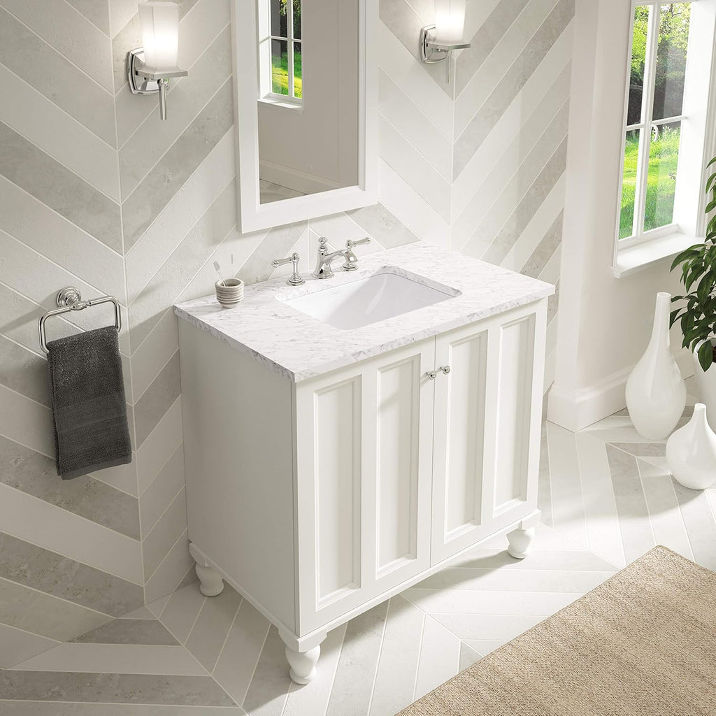 White Under-Mount Bathroom Sink X61018