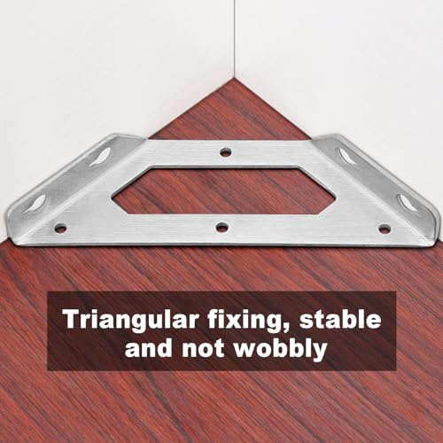 12PCS Stainless Steel Furniture Corner Connector with 72 Screws M878