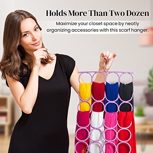 Black Scarf Hanger with 28 Rings P20742