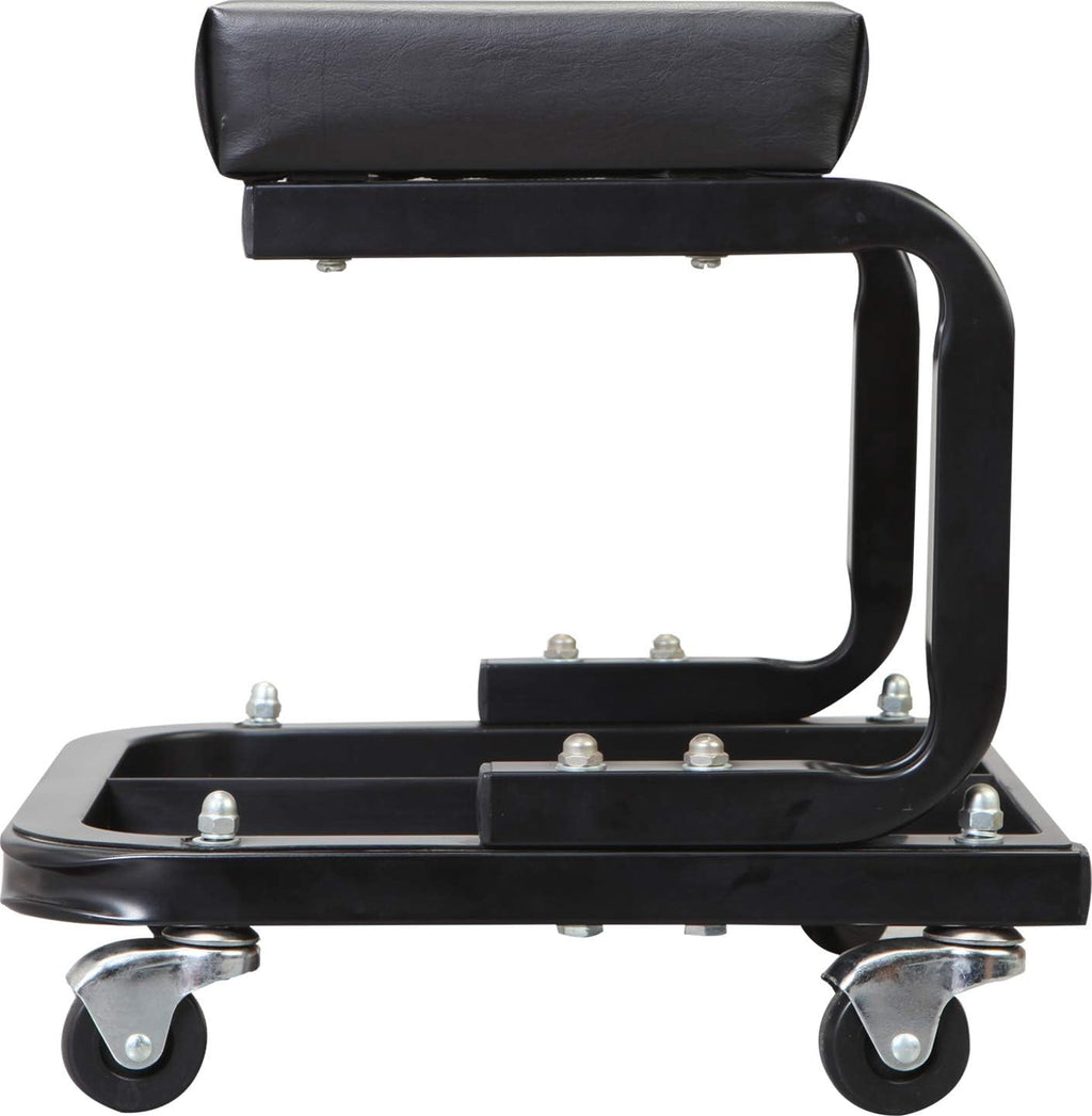 Black Padded Mechanic Stool with Tool Tray Storage Z85248