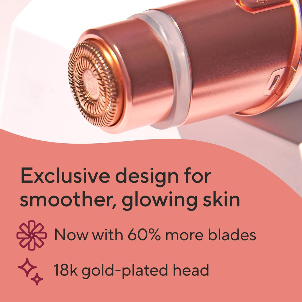 Rose Gold Electric Facial Hair Remover with LED Light C26402