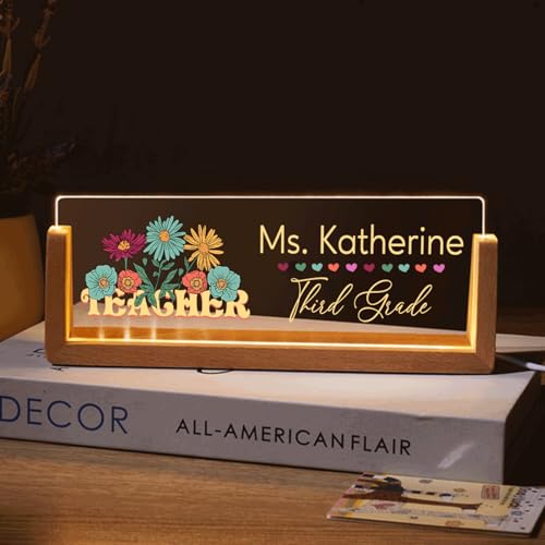 Teacher Desk Name Acrylic LED Light N3552