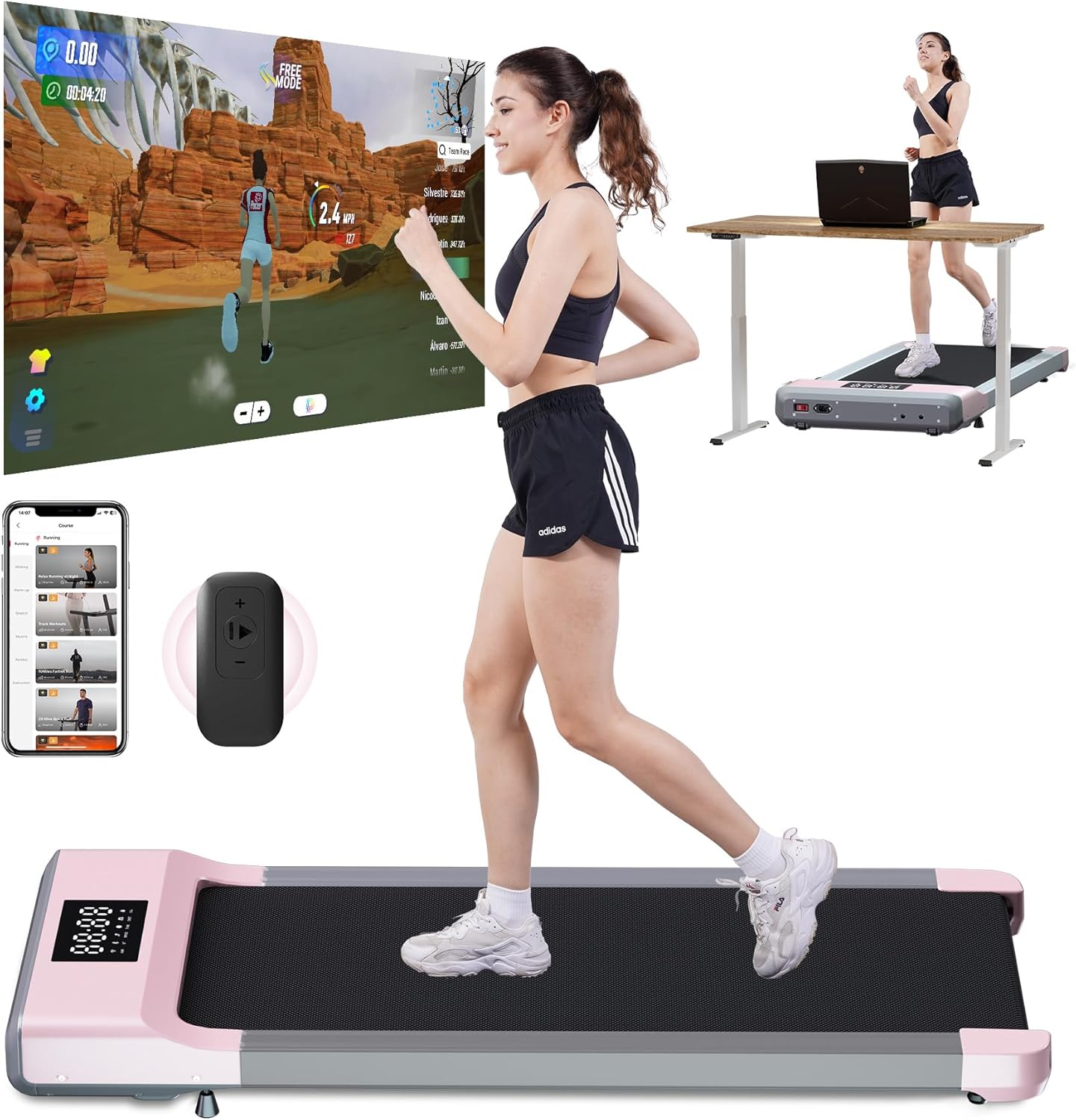Under Desk Treadmill with 300 Lb Capacity T28894