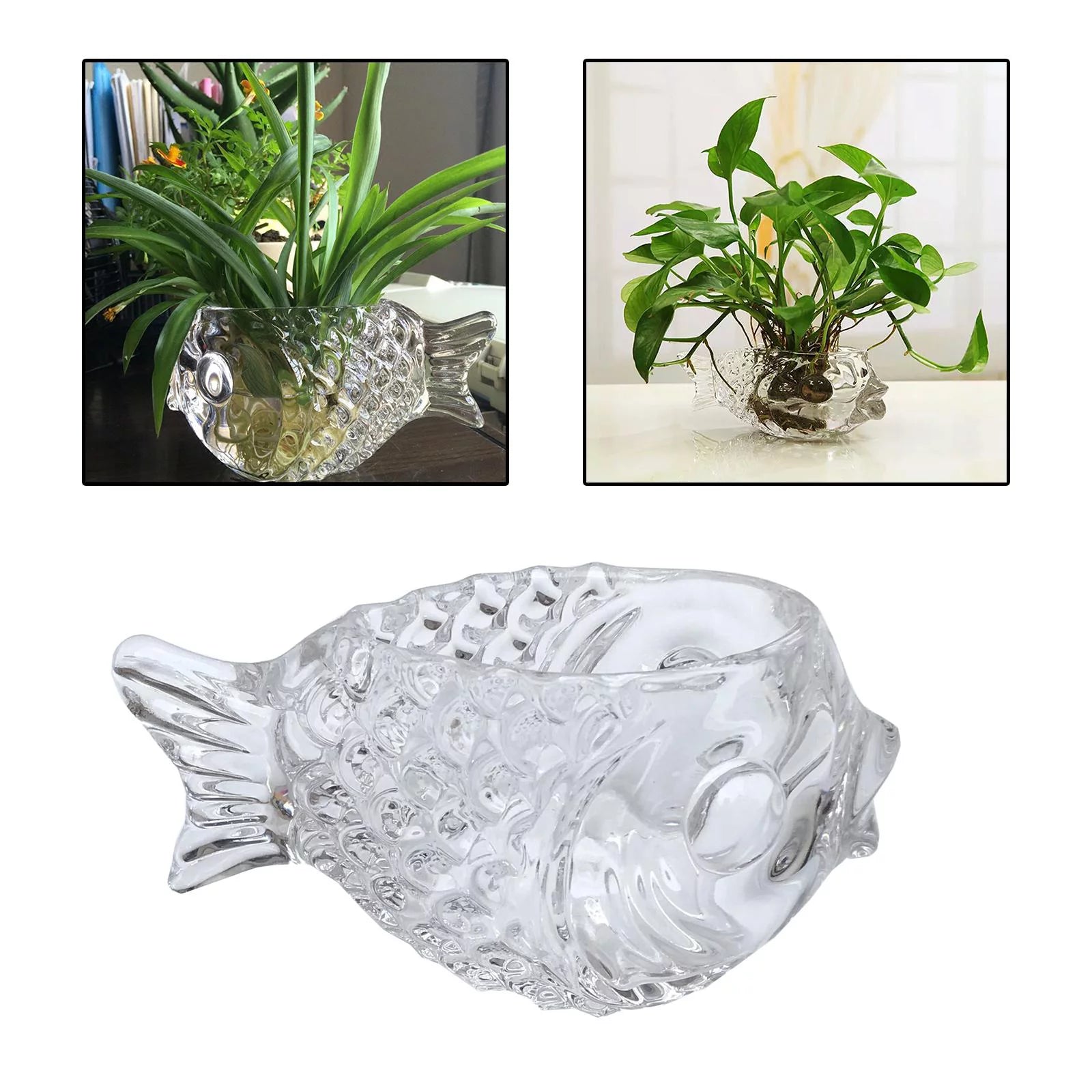 Clear Fish Shaped Cocktail Glassware D939