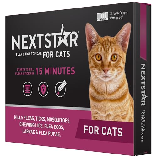 Fast Acting Waterproof Topical Drops for Cats Over 3.5 lbs, 3 Month Dose E62018