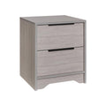 Antique Gray 2-Drawer Wooden Nightstand M122535