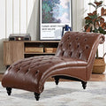 Brown Leather Lounge Chair with Nailhead Trim E145675